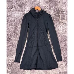 Prairie Underground Jacket XS Womens Long Cloak Hoodie Gray